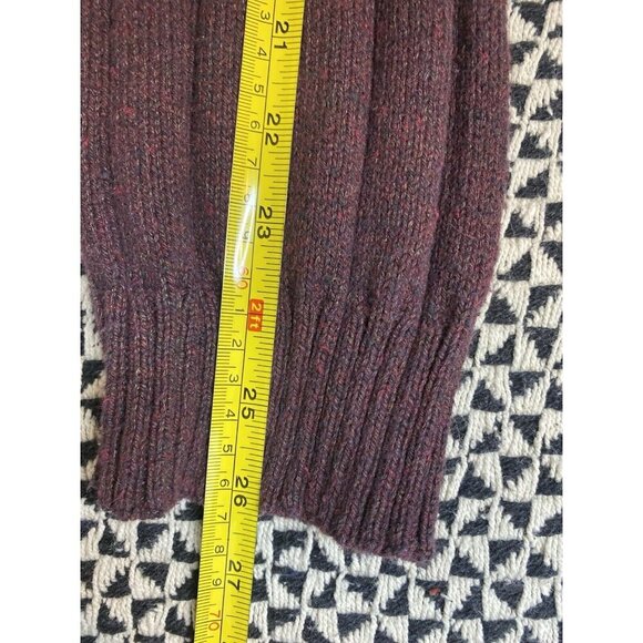 Vintage OSCAR DE LA RENTA Sweater Unisex Medium Burgundy 1/4 Zip Pullover Cotton - Picture 7 of 7